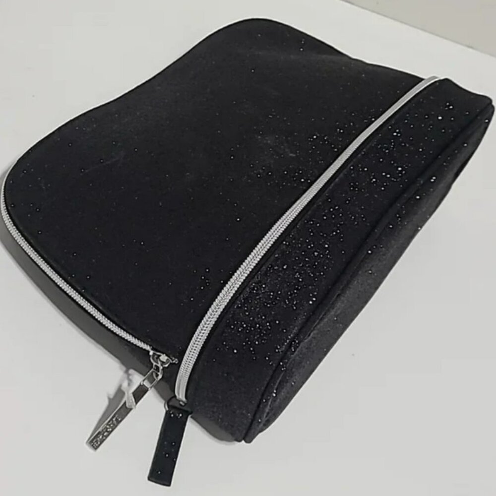 Lancôme Sparkly Clutch Makeup Bag - Black Glittery Toiletry Kit